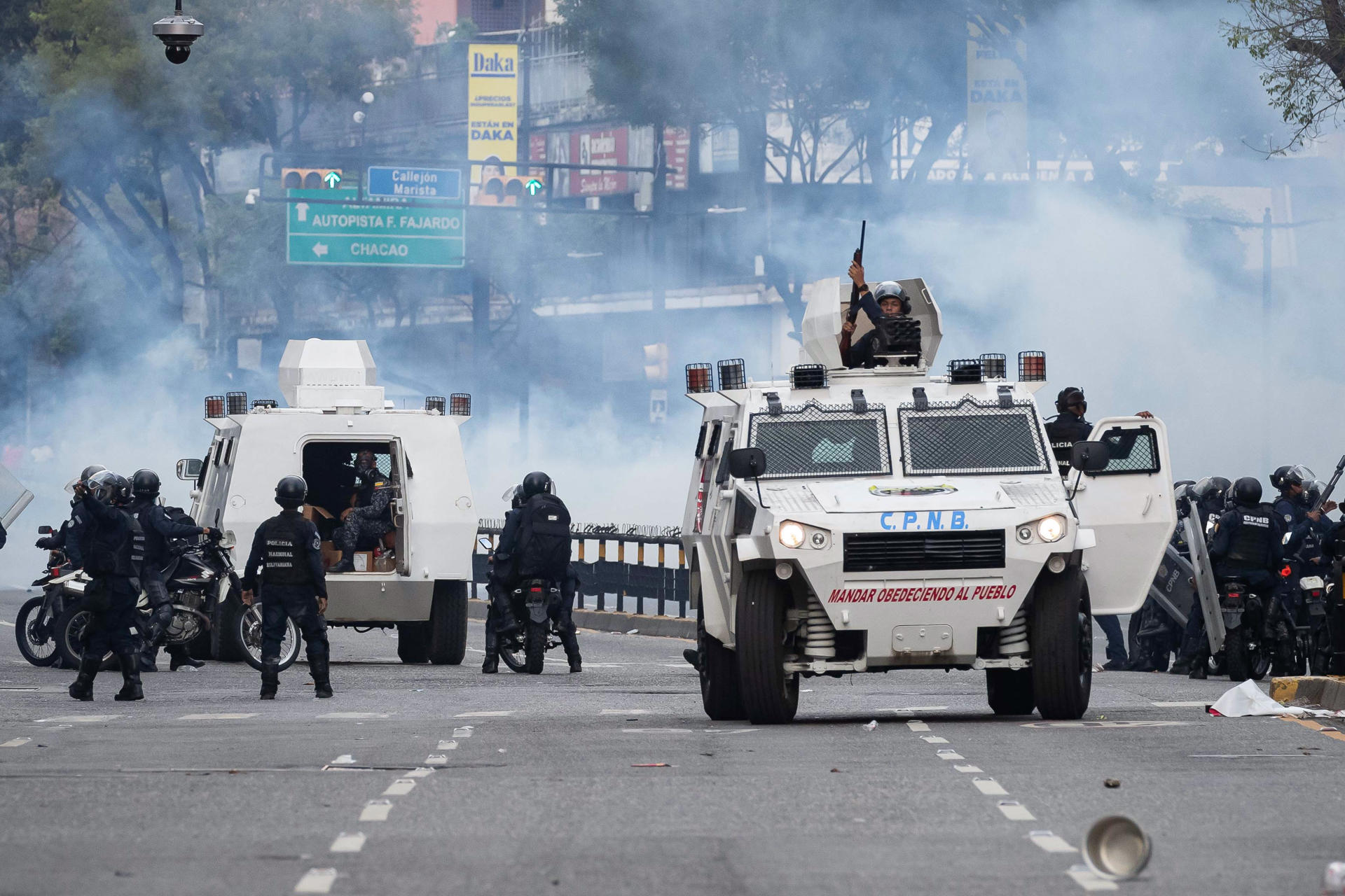 Protestas en Caracas contra los resultados de las presidenciales