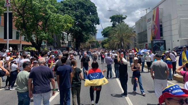 Manifestación en Caracas. El Tiempo 