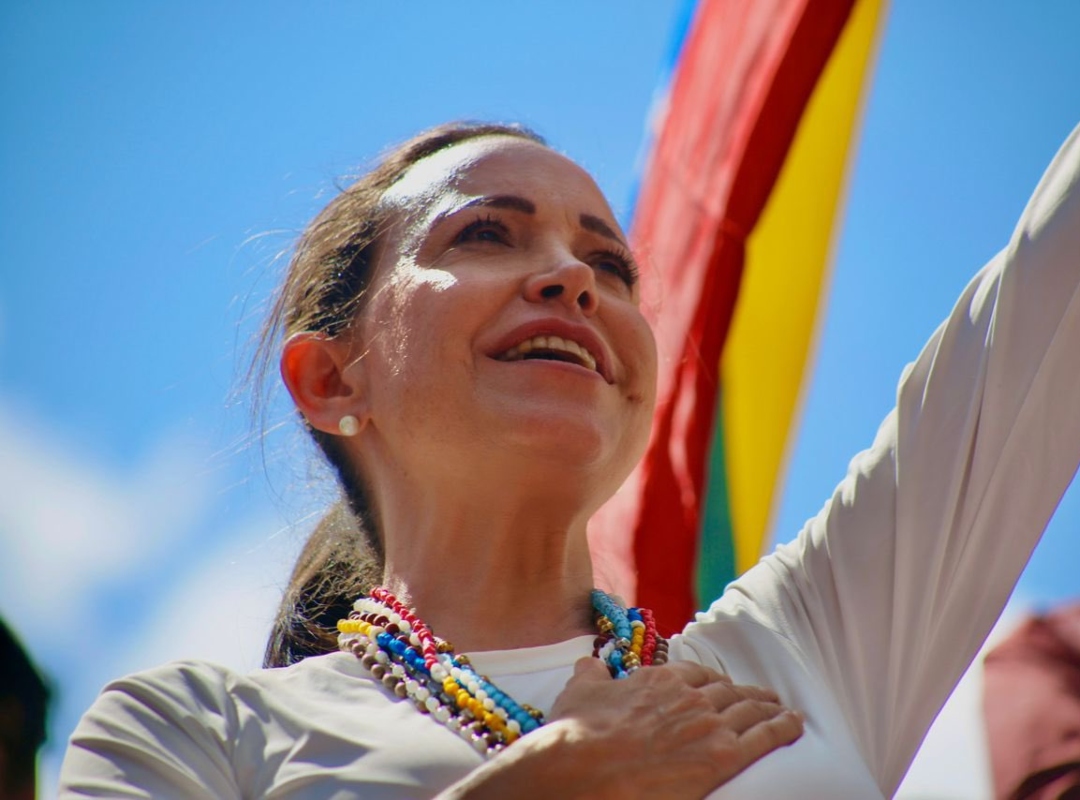 María Corina Machado en la concentración en Caracas: “Ahora viene la quinta etapa”