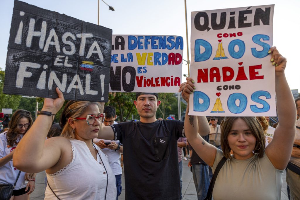 venezolanos protestaron en Madrid