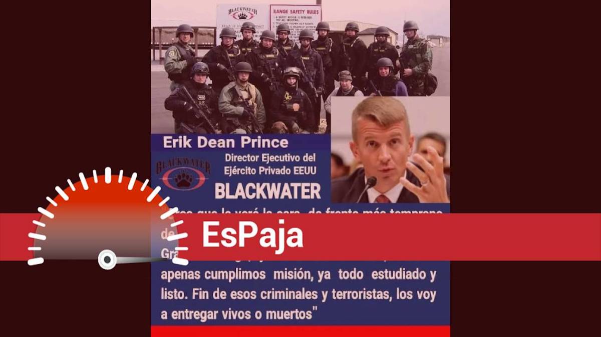 ¿Erik Prince, fundador de la empresa de mercenarios Blackwater, dijo que entregará a miembros del gobierno venezolano vivos o muertos?