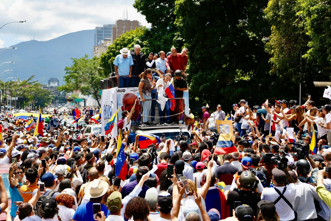 María Corina concentración Caracas