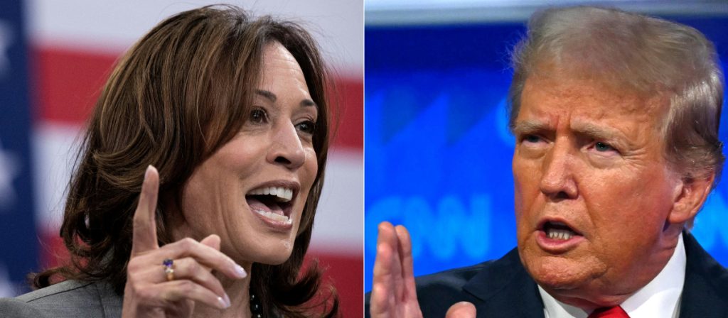 Los candidatos Kamala Harris y Donald Trump