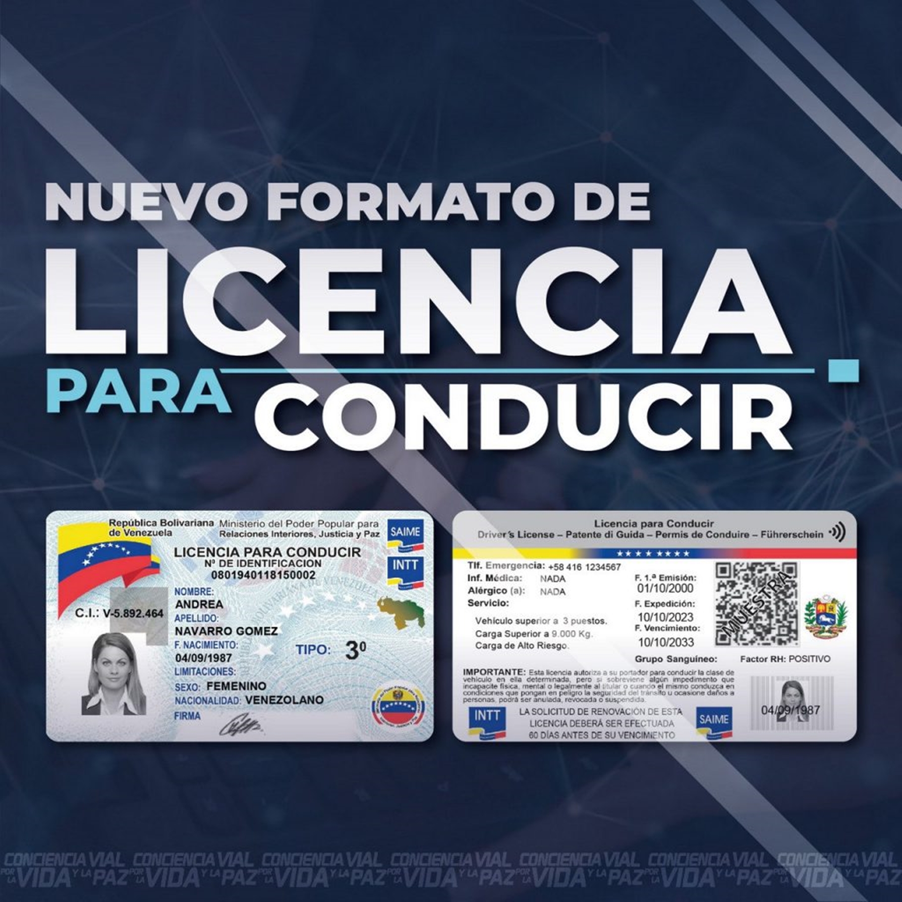 Licencia de conducir: así es el nuevo formato infalsificable y que podrán usar los migrantes venezolanos