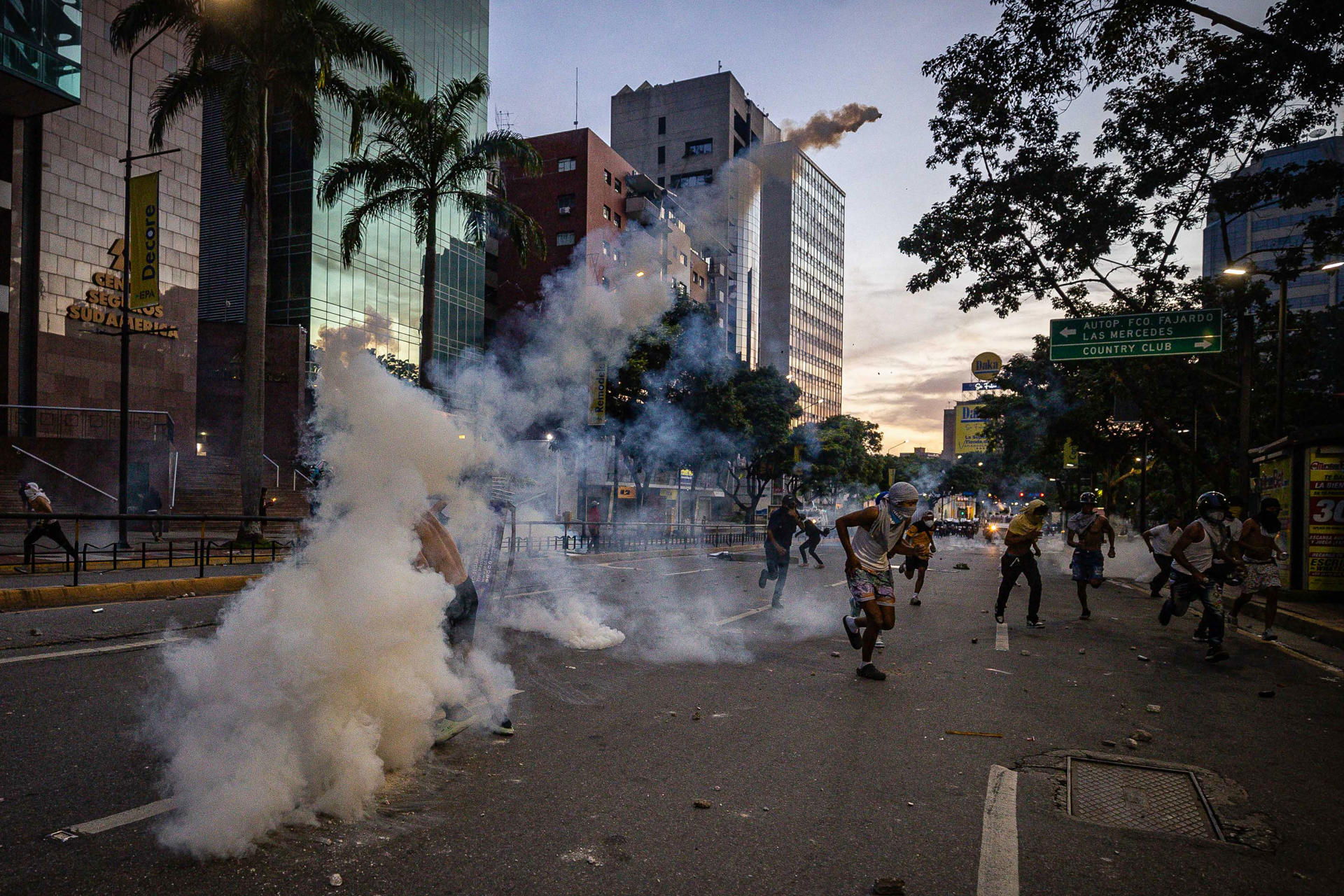 Protests in Caracas against the results of the presidential elections