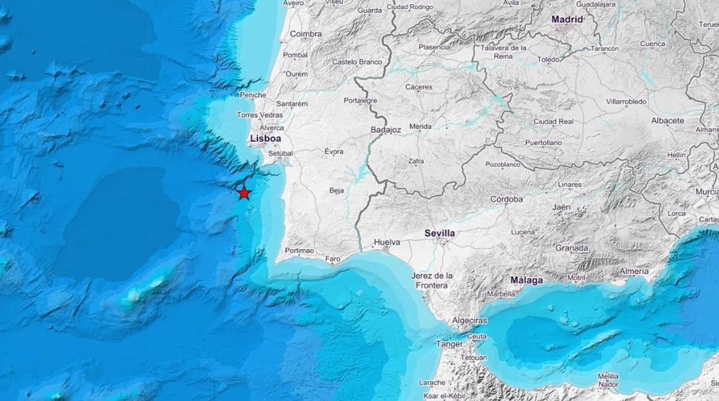 Sismo de 5,3 de magnitud frente a la costa lusa próxima a Lisboa