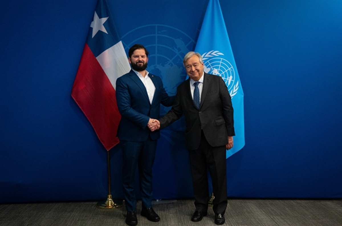 Gabriel Boric abordó las crisis política de Venezuela con Antonio Guterres