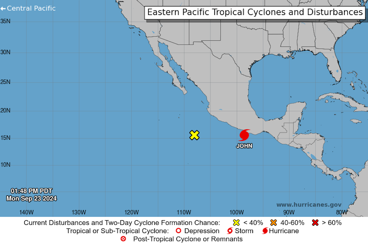 Huracán John amenaza al sur de México