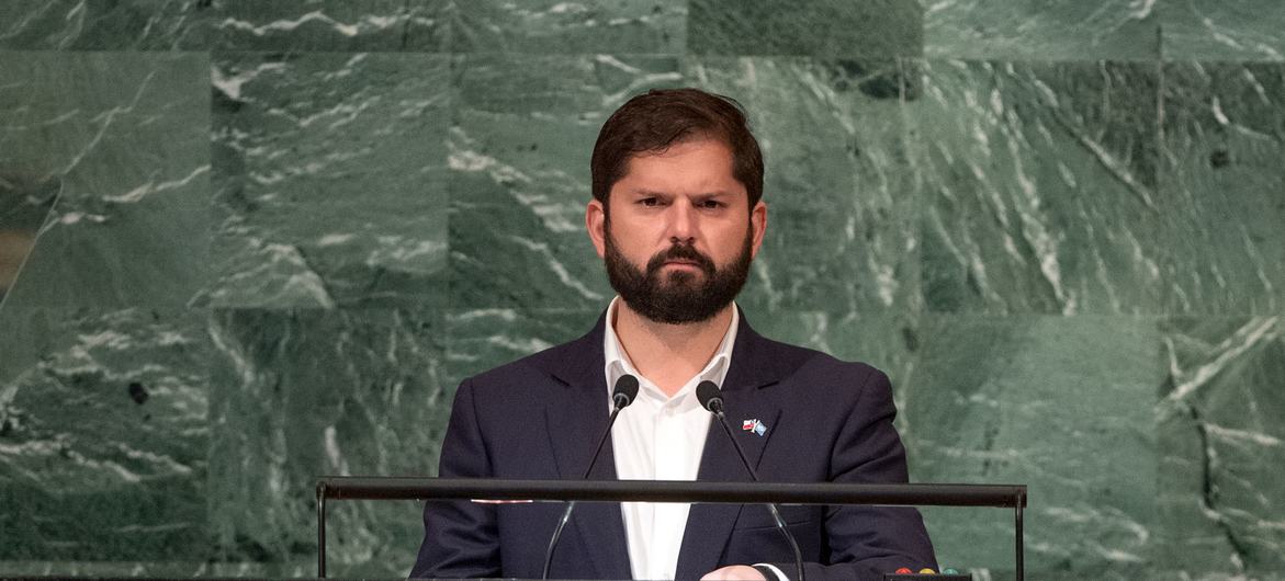 Boric en la Asamblea General de la ONU:  «En Venezuela se requiere una salida que reconozca el triunfo de la oposición en las últimas elecciones»