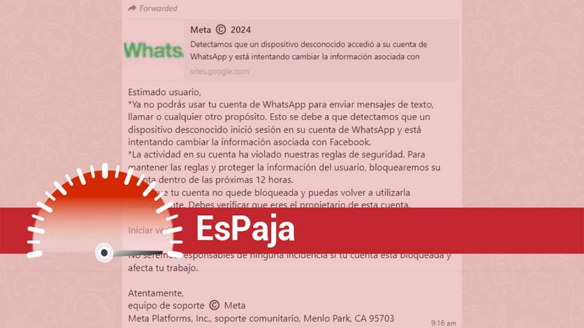 ¿Mensaje de alerta de Meta por anomalías en nuestra cuenta de WhatsApp es verídico?