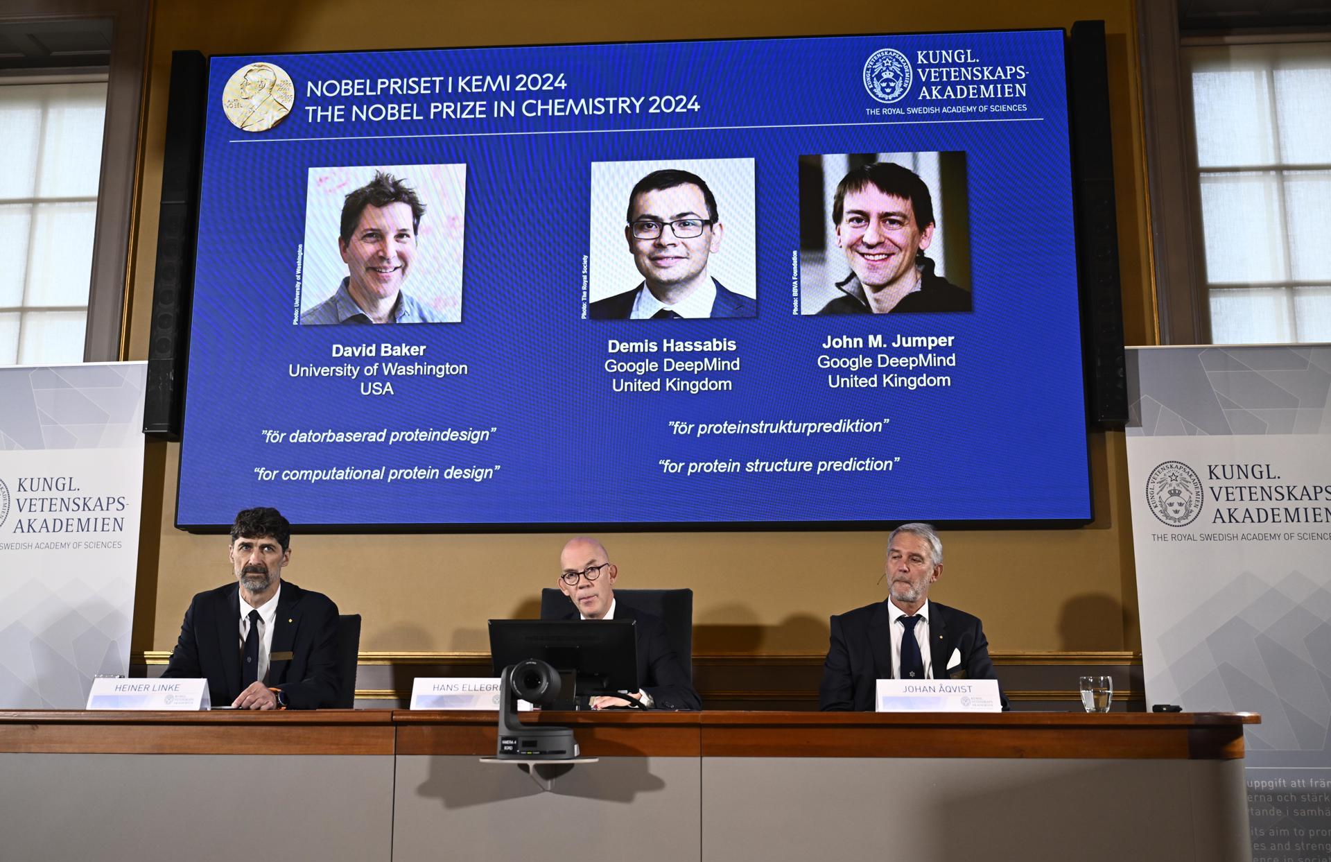 Baker, Hassabis, Jumper awarded 2024 Nobel Prize in Chemistry