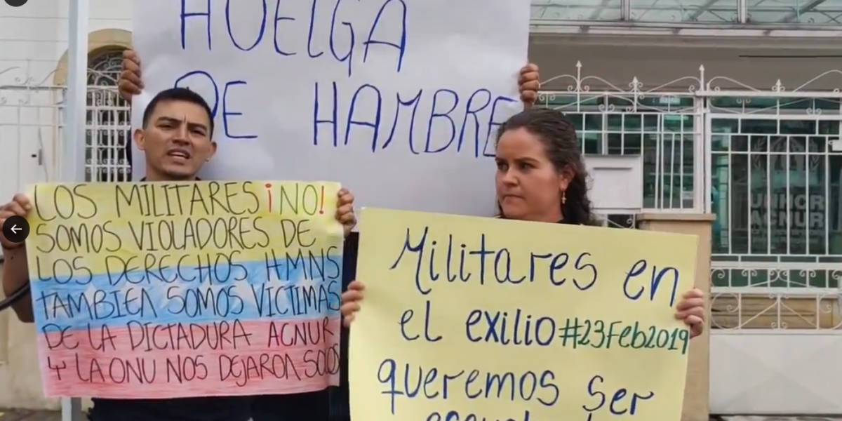 «Queremos salir de Colombia, no estamos seguros»: hablan exmilitares venezolanos en huelga de hambre ante falta de protección