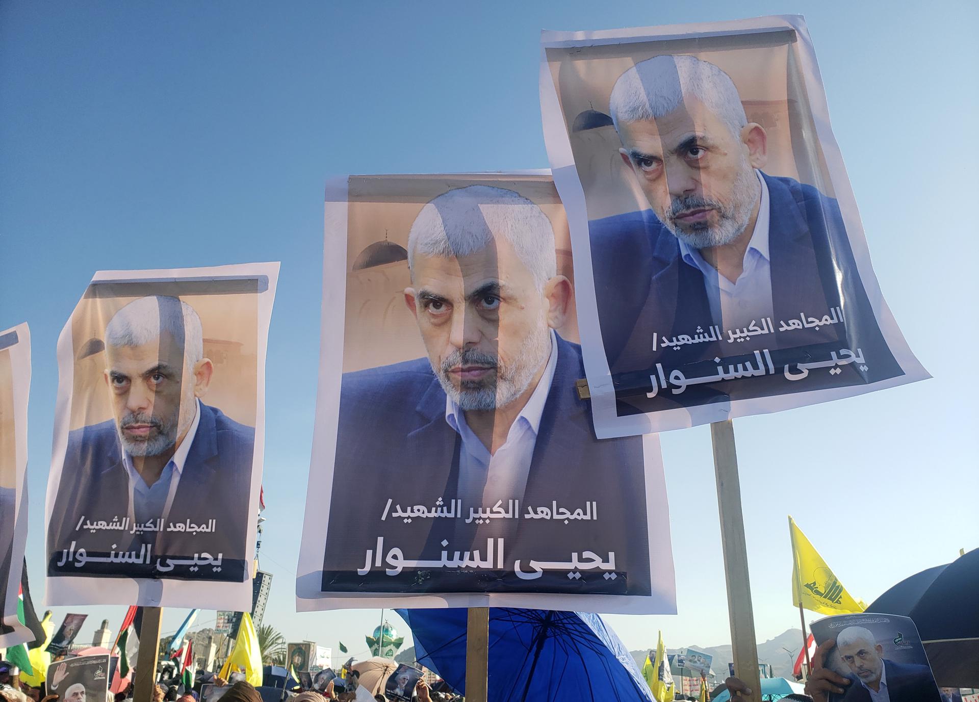 Protest in Sana’a one day after Hamas leader Yahya Sinwar was killed in Gaza