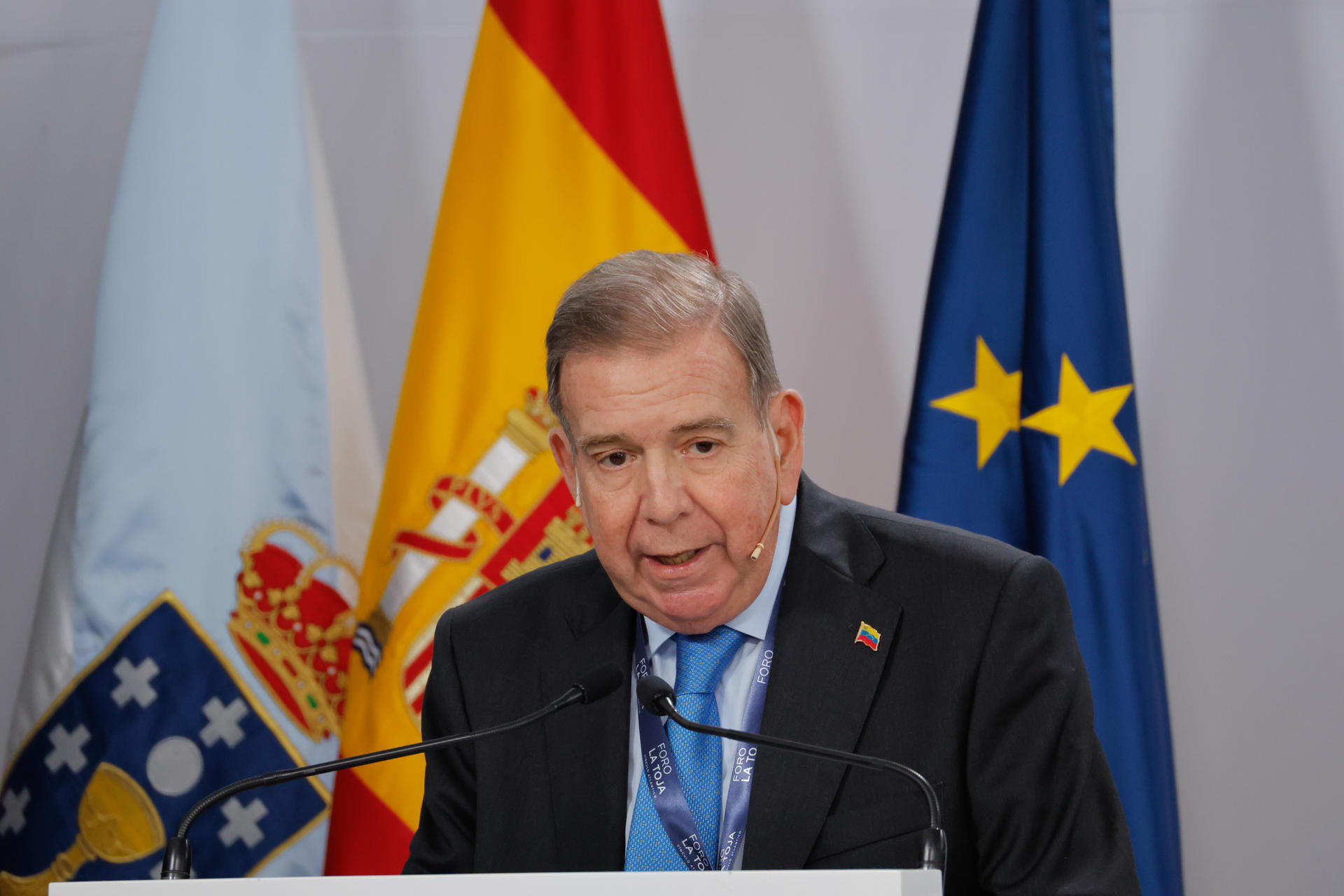 Venezuelan opposition leader Edmundo González at the La Toja Forum