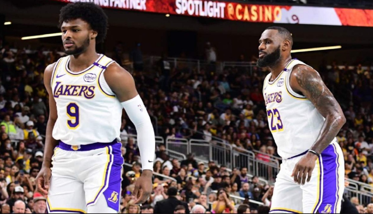 LeBron y Bronny James compartieron pista por primera vez