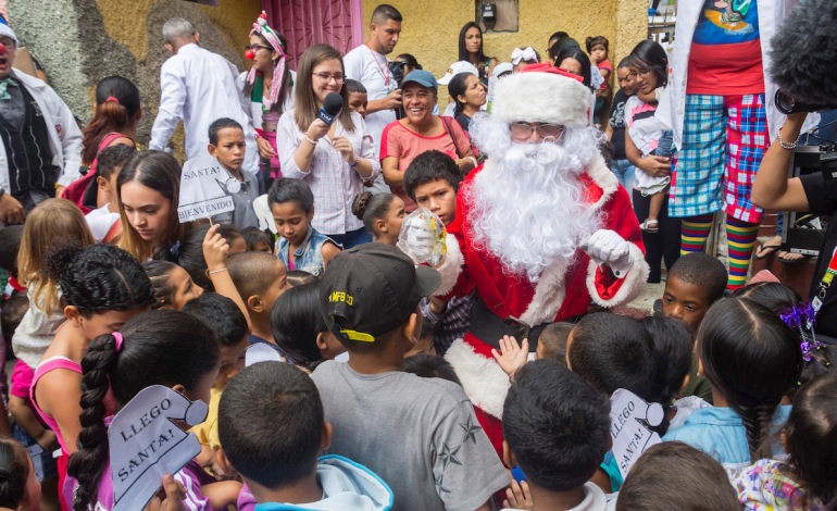 Santa en las calles