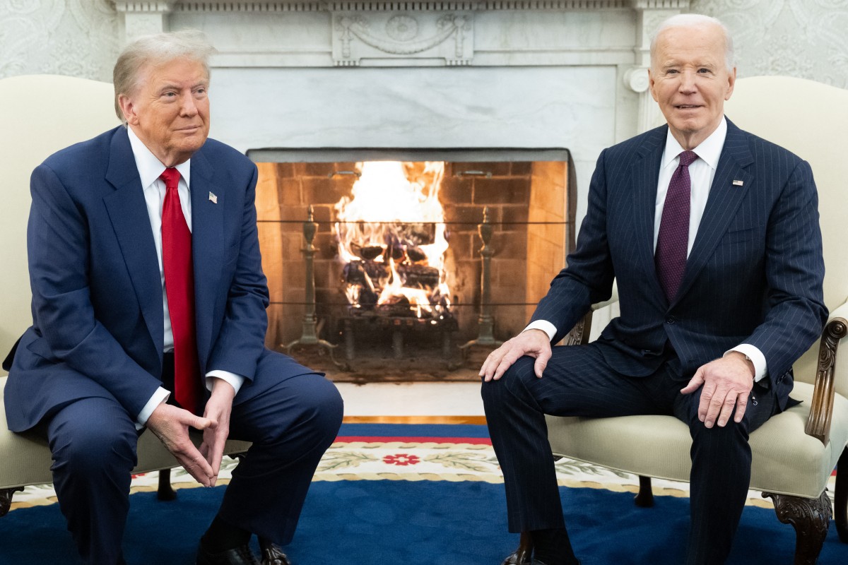 agradable reunión entre Trump y Biden