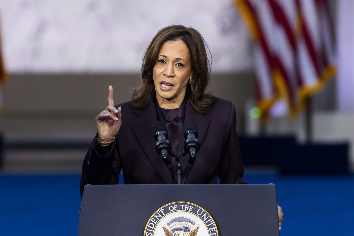 US Vice President Kamala Harris gives concession speech