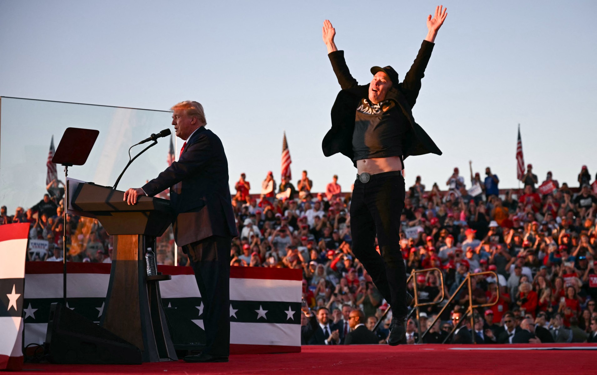 Republican presidential nominee Donald Trump holds a rally at site of first assassination attempt