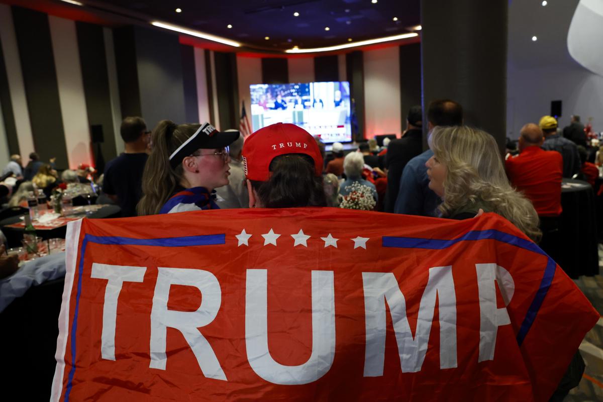 People wait for results of US 2024 presidential elections in Nevada