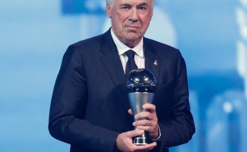 Ancelotti recibe el premio The Best al mejor entrenador del mundo