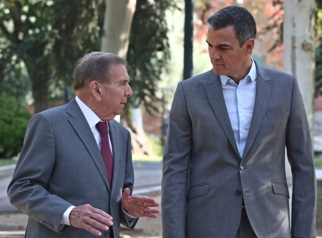 Pedro Sánchez y Edmundo González