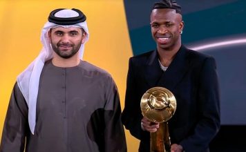 Vinícius y Aitana Bonmatí brillan en los Globe Soccer Awards