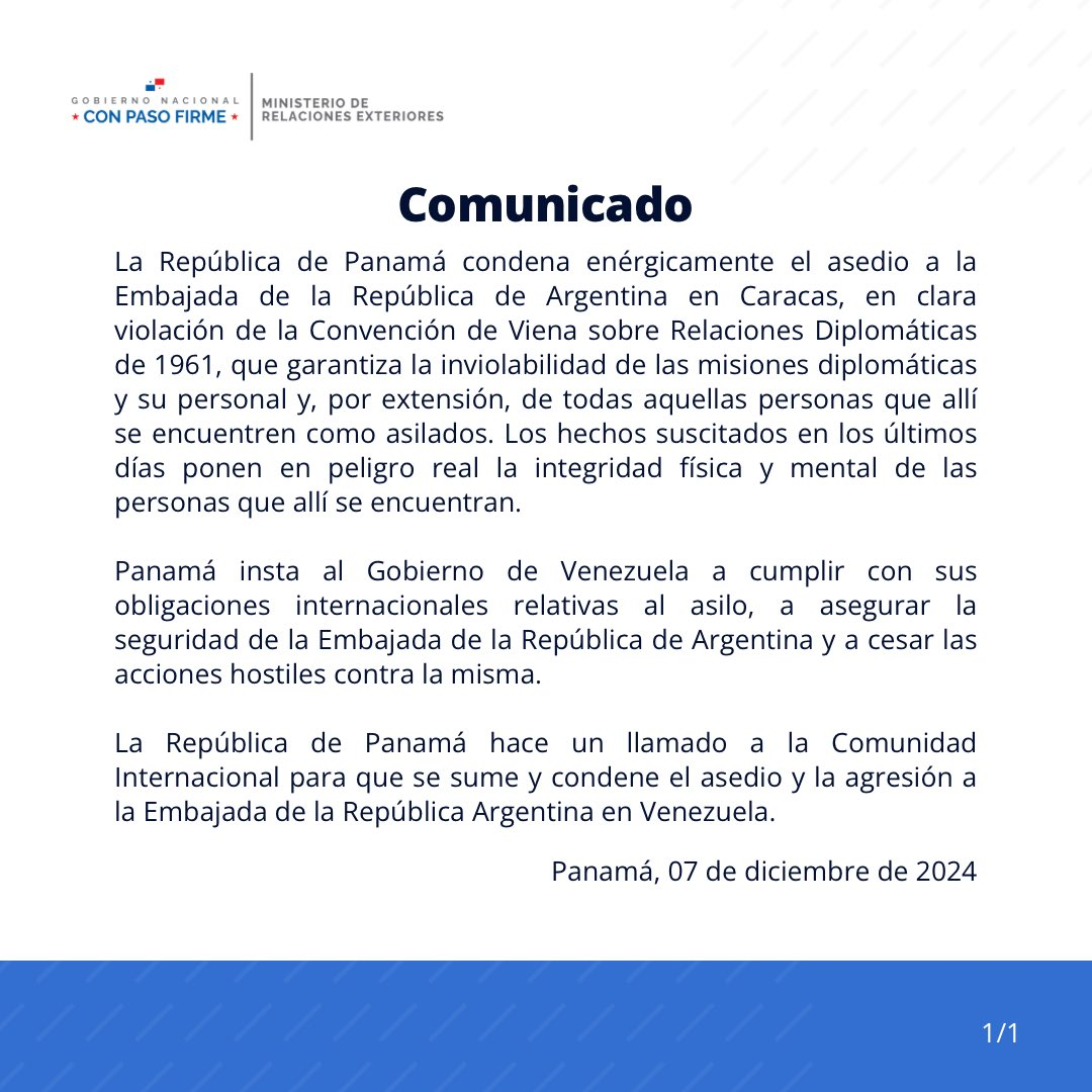 Comunicado Panamá