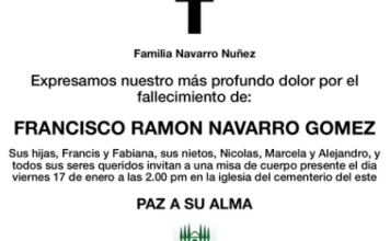 Obituario Francisco Ramón Navarro Gómez