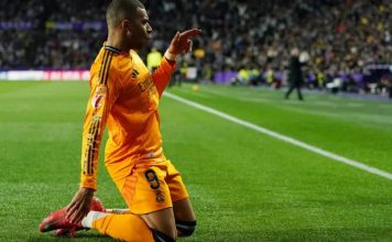 El Real Madrid gana al Valladolid con triplete de Mbappé