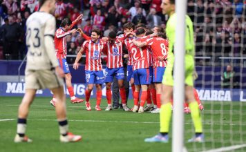 El Atlético arrebata el liderato al Real Madrid tras ganar a Osasuna