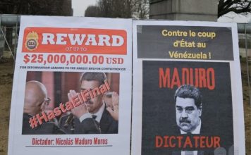 Carteles contra Nicolás Maduro aparecieron en varias ciudades del mundo