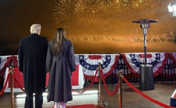 Donald Trump festeja su regreso a la Casa Blanca con fuegos artificiales