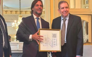 Edmundo González se reunió con Luis Lacalle Pou, presidente de Uruguay