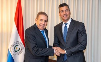 Santiago Peña, presidente de Paraguay, se reunió en Washington con Edmundo González