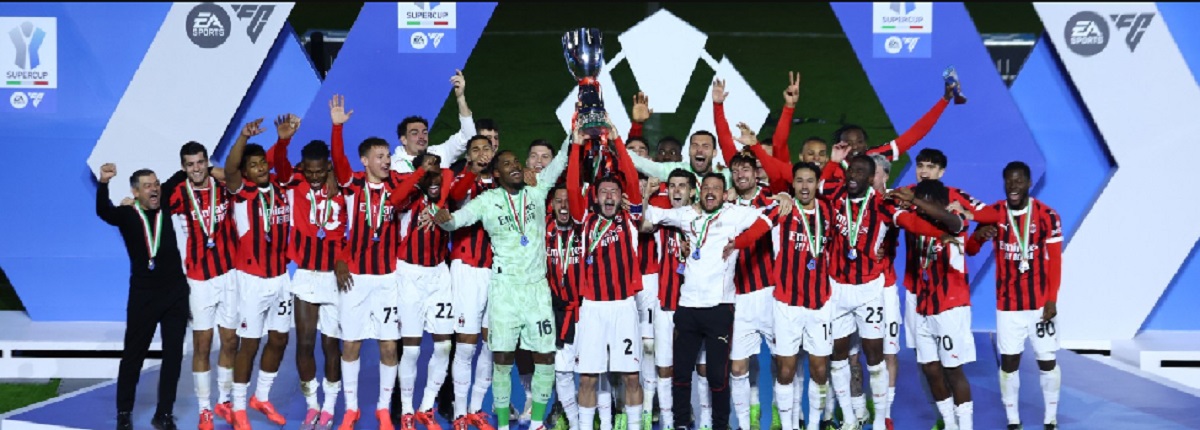 El AC Milan ha ganado a lo largo de su historia 47 títulos, entre ellas las 8 Supercopas de Italia lo que lo ubica a una de igualar el récord de la Juventus Foto Archivo