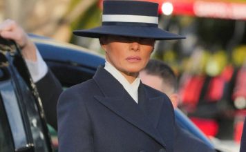 Melania se robó las miradas en la investidura de Trump