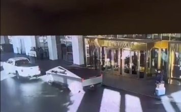 Explotó un Tesla en la entrada del Hotel Trump en Las Vegas