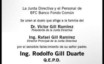 Obituario Ing. Rodolfo Gill Duarte