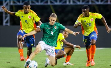 Colombia vence 3-2 a Bolivia y alcanza a Argentina en la cima del Grupo B del Sudamericano Sub-20