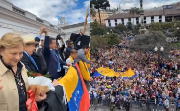 Edmundo González saludó a venezolanos desde el balcón presidencial de Ecuador