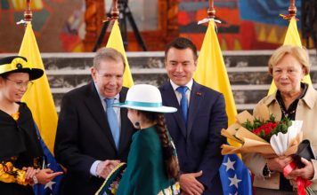 Daniel Noboa recibió a Edmundo González en el Palacio de Carondelet