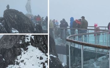 Pico Espejo en Mérida se vistió de blanco con la primera nevada del año