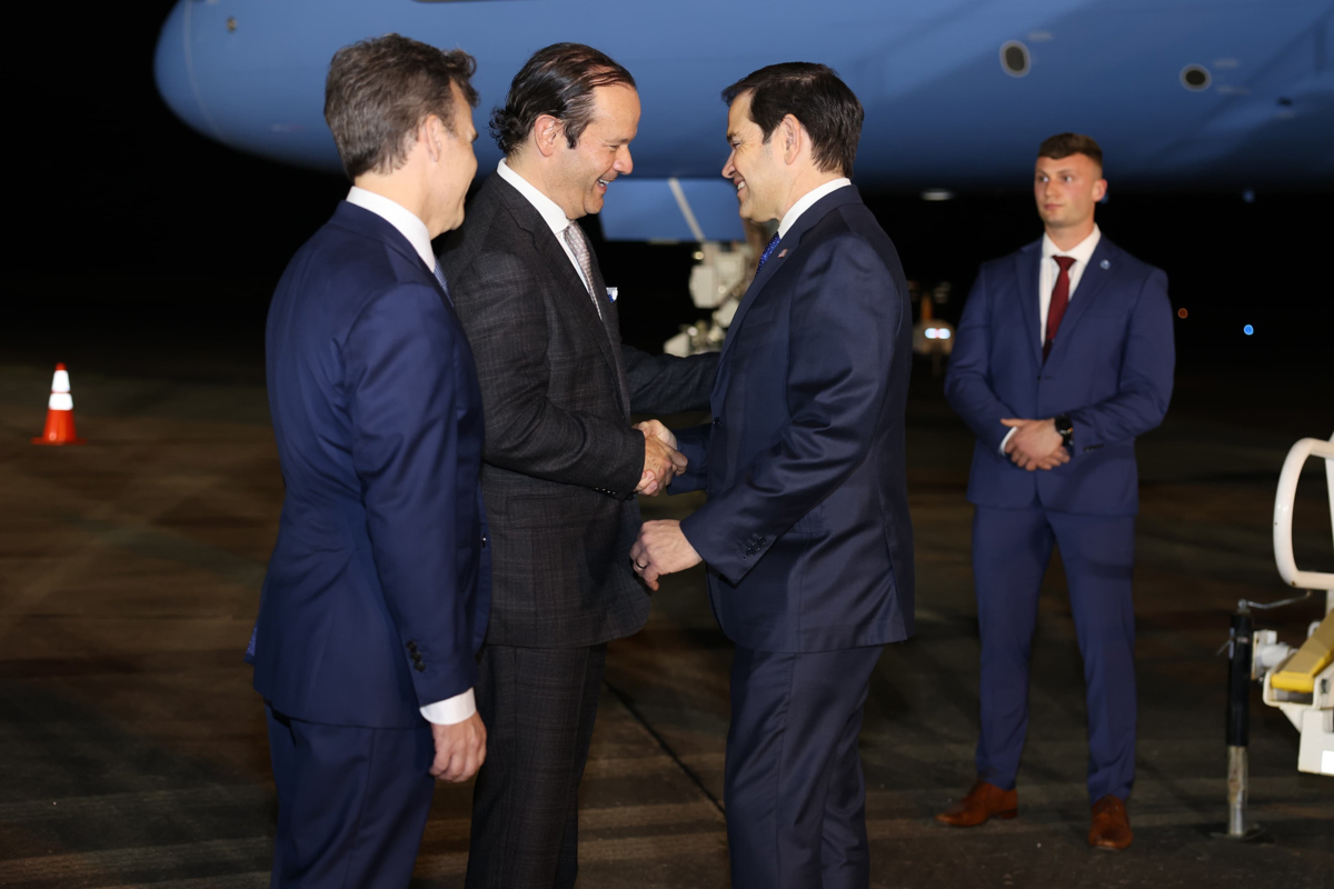Marco Rubio llegó a Panamá en su primer viaje como secretario de Estado