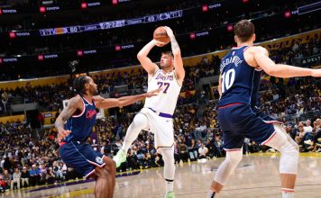 Los Lakers se elevan al segundo lugar y Celtics dominan a Nuggets