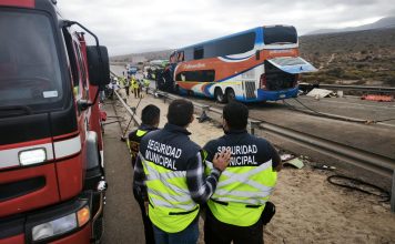 Seis muertos por choque de autobuses en Chile