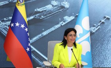 Delcy Rodríguez dice que elección del 25 de mayo es trascendental para elegir cargos en el Esequibo