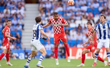 Real Sociedad de Aramburu venció al Girona de Yangel Herrera